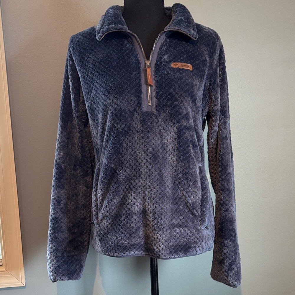 Columbia Women's Navy Plush Half-Zip Fleece Jacket